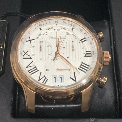 Pre-owned Pierre Laurent In Box  Mens Classic Day Retrograde Chronograph Watch 28201