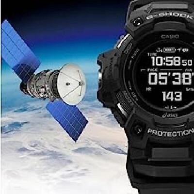 Pre-owned G-shock Casio  X Asics Gps & Heart Rate Monitor Gsr-h1000ast-1jr Men's Black