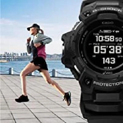 Pre-owned G-shock Casio  X Asics Gps & Heart Rate Monitor Gsr-h1000ast-1jr Men's Black