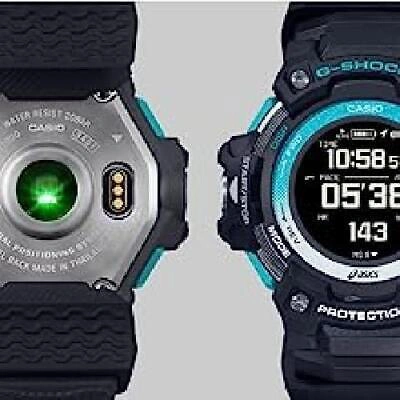 Pre-owned G-shock Casio  X Asics Gps & Heart Rate Monitor Gsr-h1000ast-1jr Men's Black