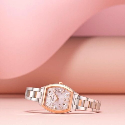 Pre-owned Seiko Lukia Ssvw214 Standard Collection Pink Gold Watch Women Box