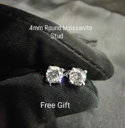 Pre-owned Nsg D/vvs Moissanite Men's Miami Cuban Link Necklace 925 Silver 15mm X 20" Free Stud In White