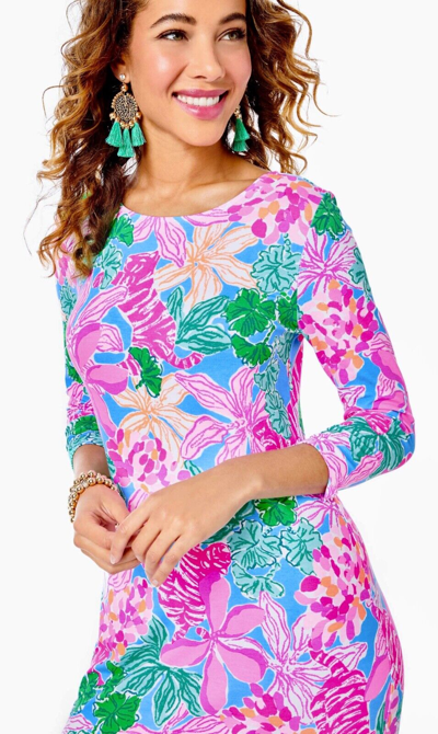 Pre-owned Lilly Pulitzer Morgann Maxi Dress Tigers Lair Size L In Multicolor