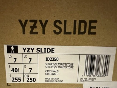 Pre-owned Yeezy Size 7 -  Slide Slate Grey - Unreleased