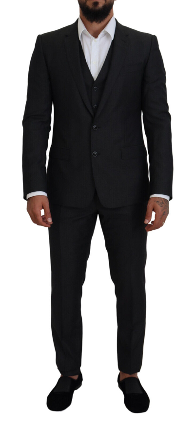DOLCE & GABBANA Pre-owned Suit Gray Martini 3 Piece Slim Fit Eu50 / Us40 / L Rrp 3200usd