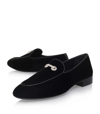 Shop Giuseppe Zanotti Velvet Loafers