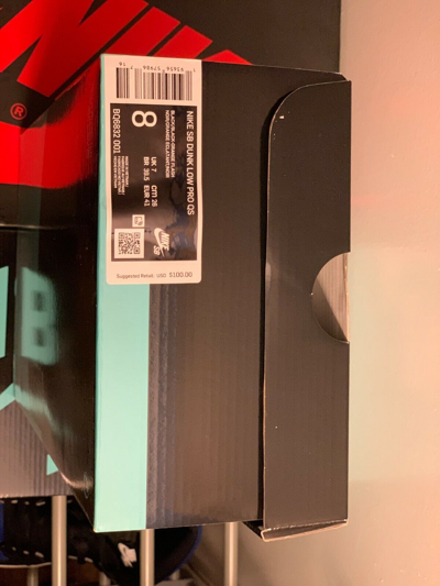 Pre-owned Nike Size 8 -  Sb Dunk Low Tie-dye Raygun - Black 2019 Bq6832-001 In White