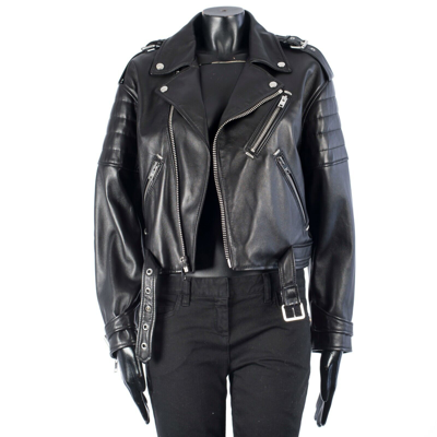 Pre-owned Celine 5200$ Black Leather Biker Jacket - Padded Sleeves, Nappa