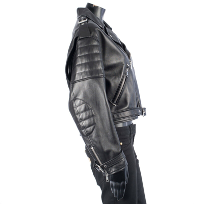 Pre-owned Celine 5200$ Black Leather Biker Jacket - Padded Sleeves, Nappa