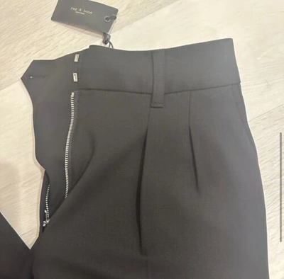 Pre-owned Rag & Bone Shelly Wide Leg Twill Pants In Black. Nwt. Size 2. Retail- $475