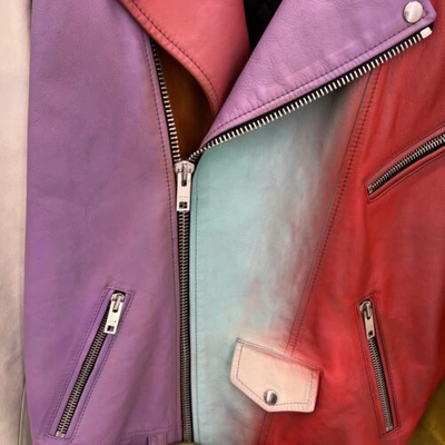 Pre-owned Celine Multicolor Leather Jacket In L And Xl