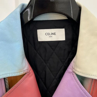 Pre-owned Celine Multicolor Leather Jacket In L And Xl