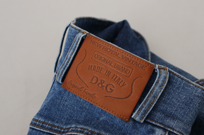 Pre-owned Dolce & Gabbana Jeans Cotton Stretch Blue High Waist Denim It38/ Us4 / Xs 900usd