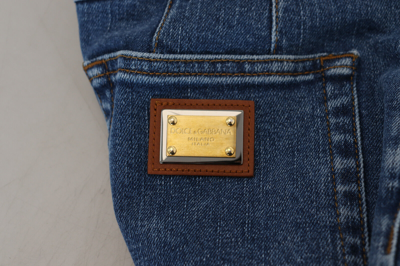 Pre-owned Dolce & Gabbana Jeans Cotton Stretch Blue High Waist Denim It38/ Us4 / Xs 900usd