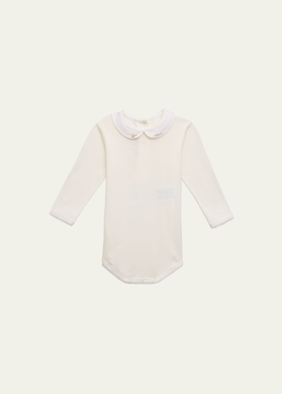 Shop Bonpoint Girl's Cygne Infant Bodysuit In Bouton D Or