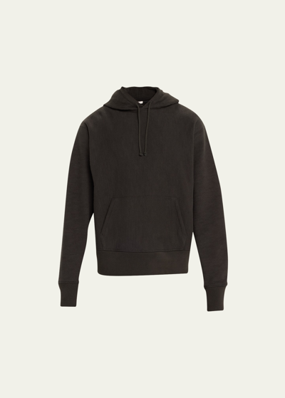 Shop The Row Men's Naoki Faded Cotton Hoodie In Anthracite