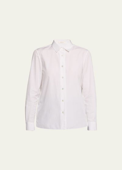 Shop The Row Sadie Poplin Collared Shirt In White