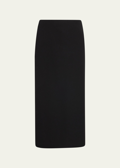 Shop The Row Kassie Wool Midi Skirt In Black