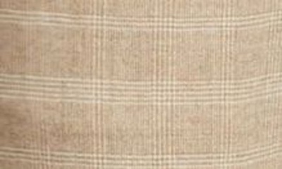 Shop Eleventy Plaid Drawstring Waist Virgin Wool Blend Pants In Sabbia