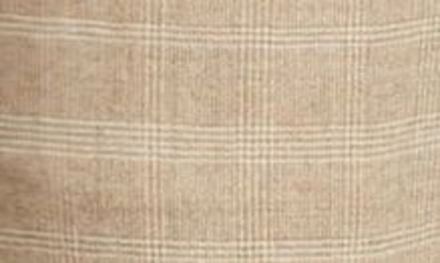 Eleventy Plaid Drawstring Waist Virgin Wool Blend Pants In Sabbia