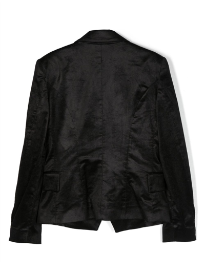 Shop Balmain Double-breasted Corduroy Blazer In Black