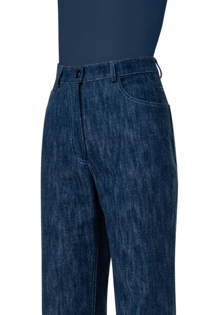 Shop Akris Punto Conor Straight Leg Jeans In 097 Navy Denim