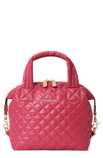 Shop Mz Wallace Medium Sutton Deluxe Tote In Dark Red