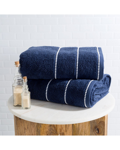 Shop Lavish Home 2pc Bath Sheet Towel Set In Navy