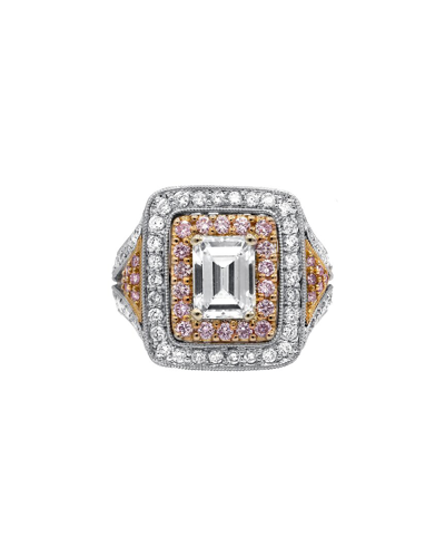 Shop Diana M. Fine Jewelry 18k 2.75 Ct. Tw. Diamond Half-set Ring