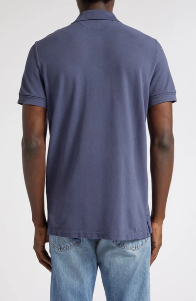 Shop Tom Ford Short Sleeve Cotton Piqué Polo In Navy