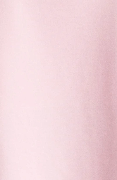 Area Crystal Bow V Neck T-shirt Dress In Pale Pink