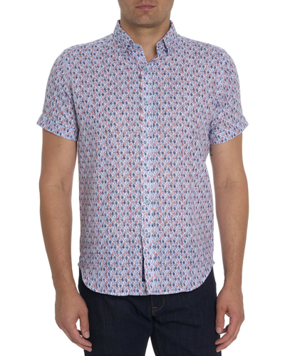 Shop Robert Graham Chandler Linen-blend Woven Shirt