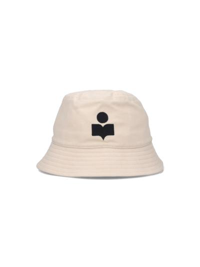 Shop Isabel Marant Logo Bucket Hat In Cream