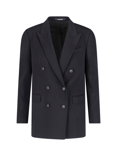 Shop Tagliatore Double-breasted Blazer In Black  