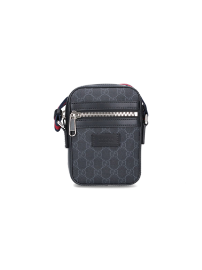 GUCCI GG Supreme Messenger Bag. *Size:23.5x21x4.5cm-Strap:52cm