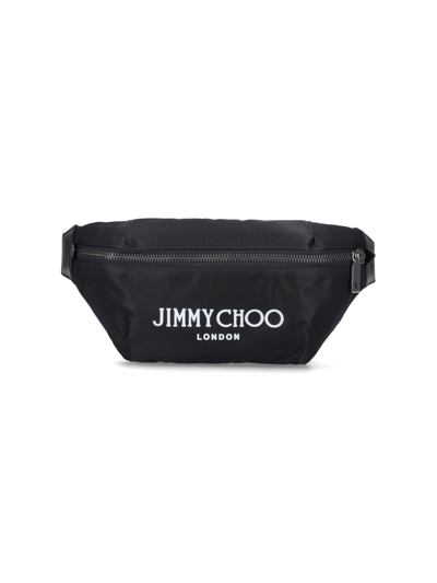 Shop Jimmy Choo Finsley Fanny Pack In Black  