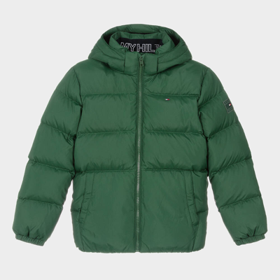 Shop Tommy Hilfiger Teen Boys Green Down Padded Jacket