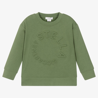 Shop Stella Mccartney Kids Boys Green Organic Cotton Sweatshirt