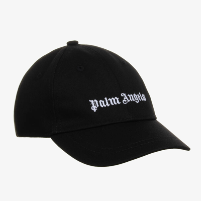 Shop Palm Angels Boys Black Cotton Cap