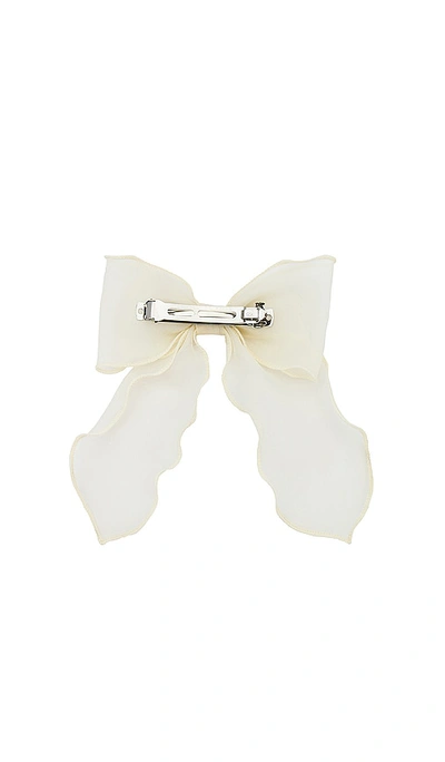 Emi Jay Bow Barrette In White