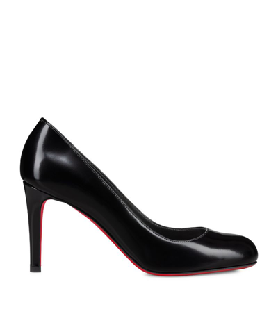 Shop Christian Louboutin Pumppie Patent Leather Pumps 85 In Black