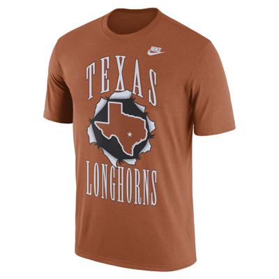 Shop Nike Texas Back 2 School  Men's College Crew-neck T-shirt In Orange