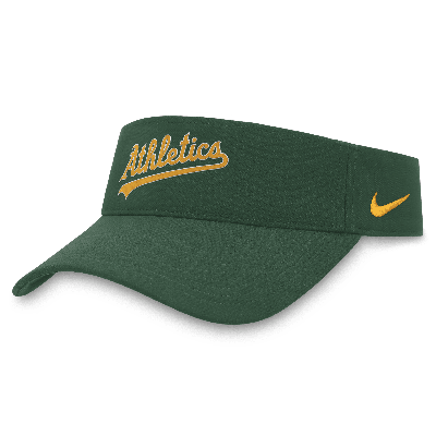Shop Nike Oakland Athletics Wordmark  Men's Dri-fit Mlb Visor In Green