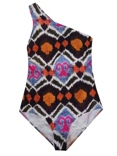 Shop Feel Me Fab Cadaques Printed One-piece Swimsuit In Multicolour