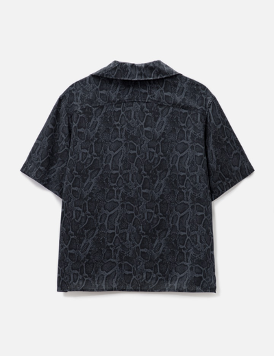 Shop Rhude Rayon Snake Shirt In Black