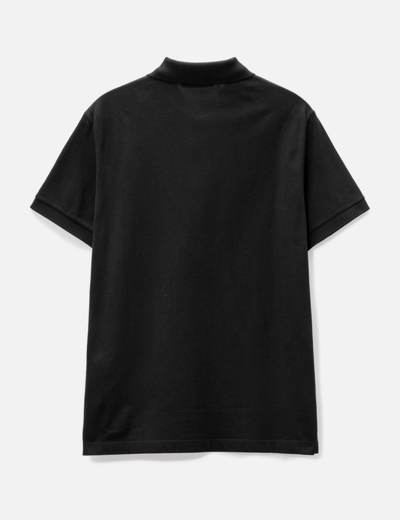 Shop Stone Island Stretch Cotton Polo Shirt In Black