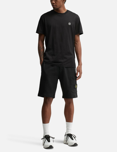 Shop Stone Island Emblem T-shirt In Black