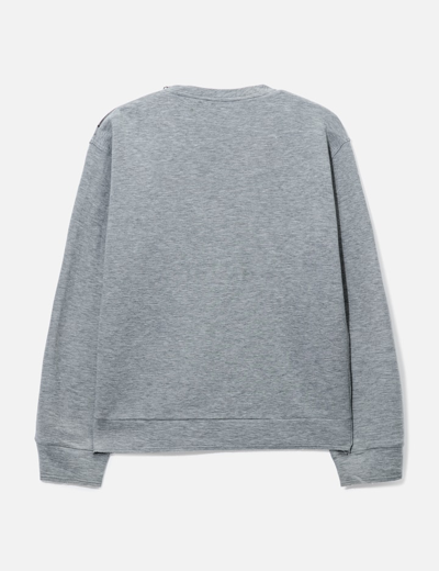 Shop Lanvin Shoulder Zip Sweater In Grey