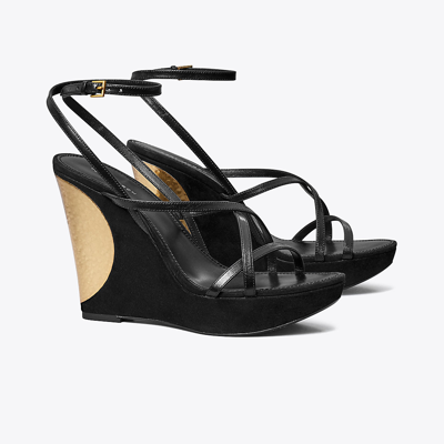 Shop Tory Burch Patos Wedge In Perfect Black/perfect Black