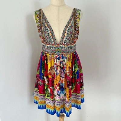 Pre-owned Camilla Printed Mini Silk Dress